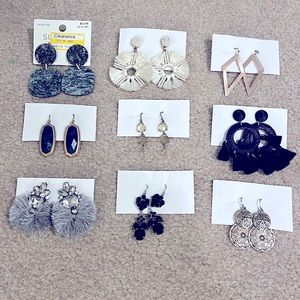 9 pairs of earrings